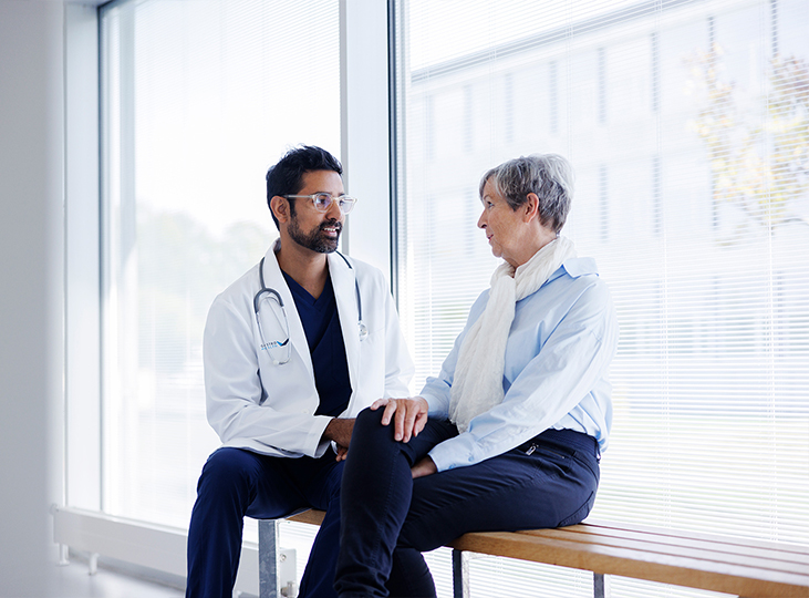 physician talking with patient