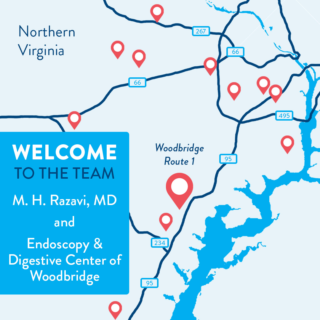 Map of Northern Virginia Gastro Health Locations